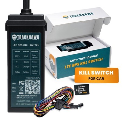 Trackhawk VL03 GPS Tracker with Kill Switch - 4G LTE Vehicle Tracking for Car...