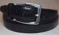 Brighton Belt Men's Size 44 M10793 Black Croc Style Leather