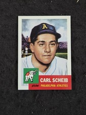 1953 Topps REPRINT Baseball card # 57 Carl Scheib   (VG to EX)