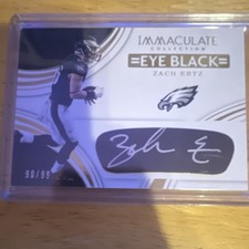 Panini Immaculate Eye Black Autograph Zach Ertz #ZE Eagles 2016 /99