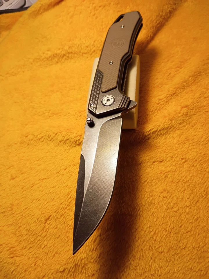 Cuchillo Plegable Smith & Wesson SW609 3.55" Alto Carbono Hoja Inoxidable Forro Bloqueo Foto 3 de 4