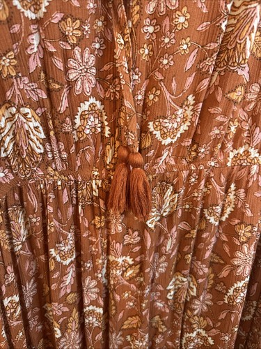 Knox Rose Cottage Prairie Tiered Maxi Dress V-Neck Short Sleeve Boho Womens 3X - Picture 6 of 16