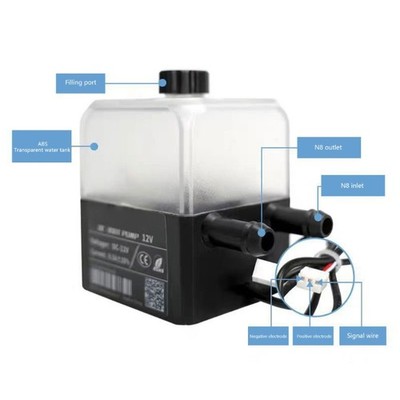 Computer Liquid Cooling Pump 300L/H Capacity 23DB Noise Level with Speed Test