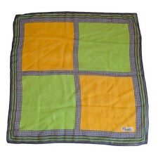 Vintage Paoli Mod Colorblock Silk Blend Square Scarf Bandana