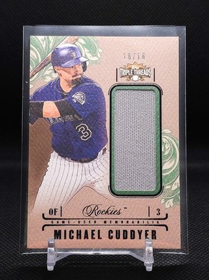 2014 Topps Triple Threads Unity Relics Emerald Michael Cuddyer SP 18/18 Rockies