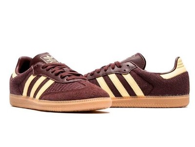 NEW Adidas Samba OG Shadow Brown Powder Yellow JR8167 Size 8w NO BOX