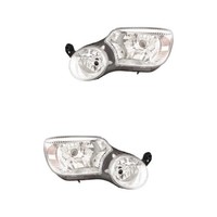 Halogen Scheinwerfer Set Links & Rechts H7/H4 Chrom FüR Skoda Yeti