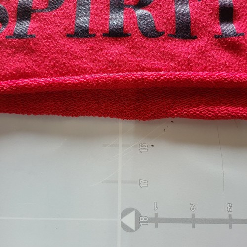 Vintage Pro Spirit Cropped Crewneck Sweatshirt Size XL Red Sweater Gym Workout - Picture 9 of 9