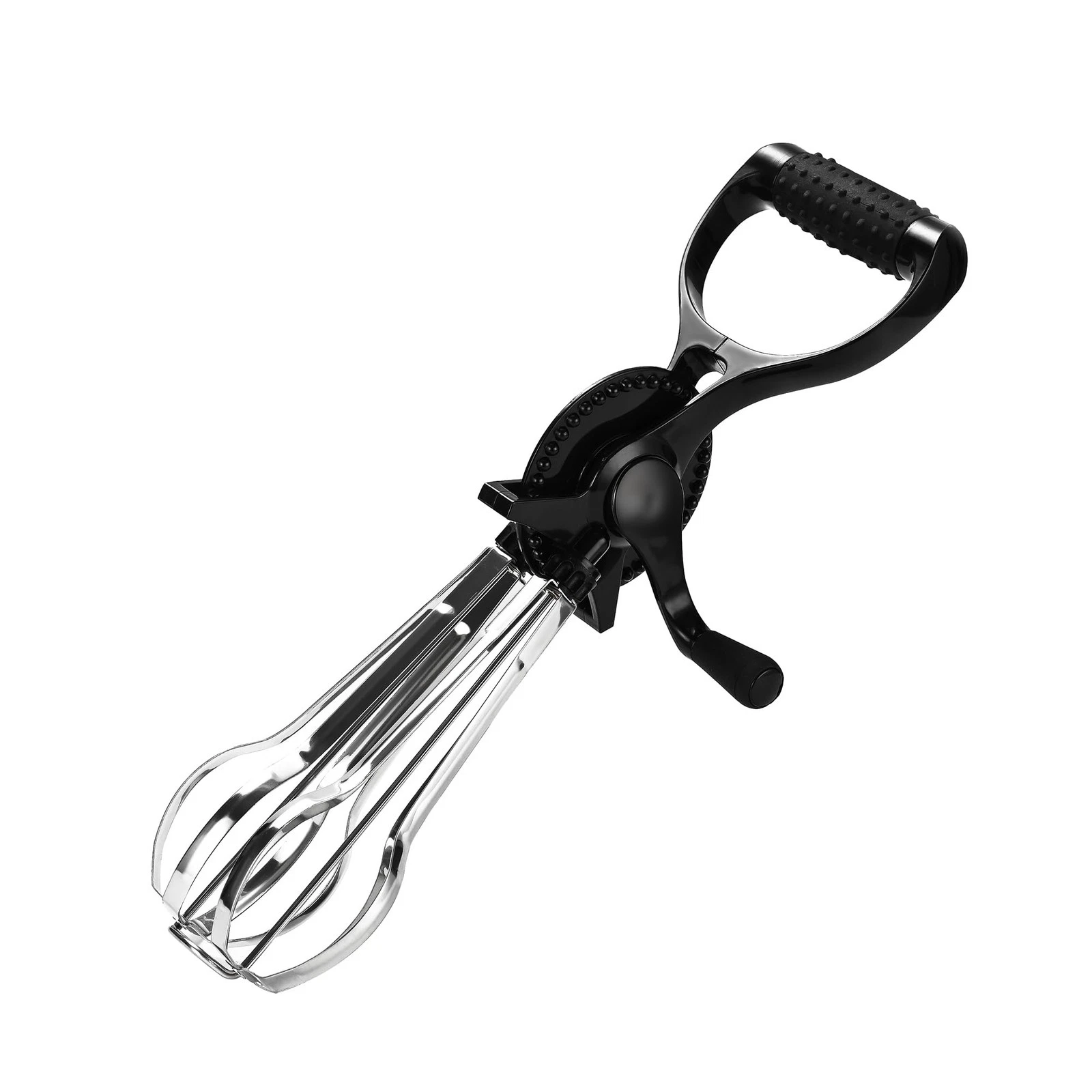 Stainless Steel Manual Hand Mixer, Black Style Egg Beater, 13" x 4"