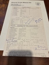 Scorecard 1954 England V Pakistan Signed By Multiple England Players