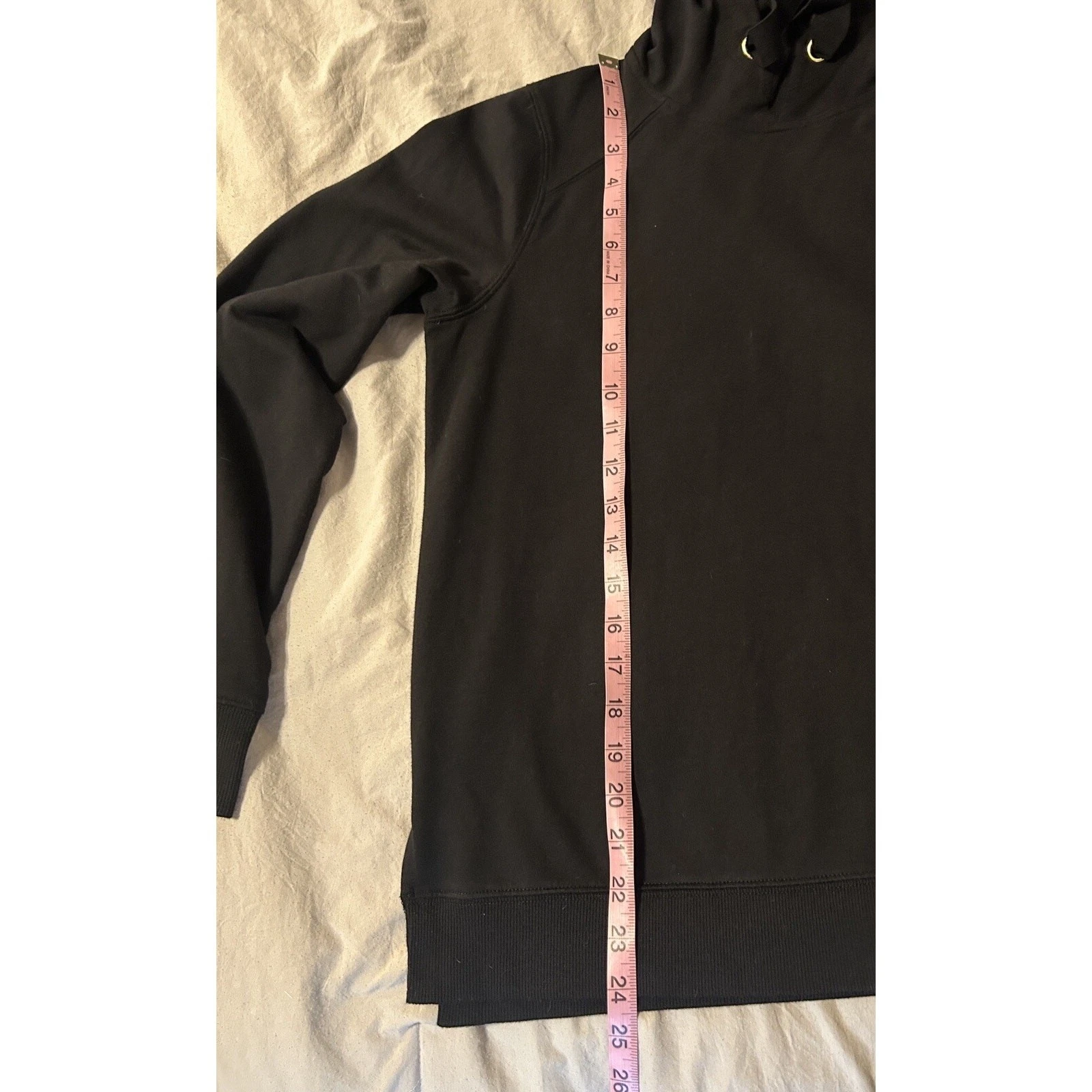 Felpa donna Michael Kors nera con cappuccio taglia media oro MK logo davanti