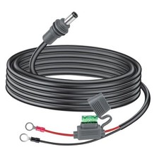 Starlink Mini Power Cable - 12V/24V Battery Adapter, O Ring to DC 10FT