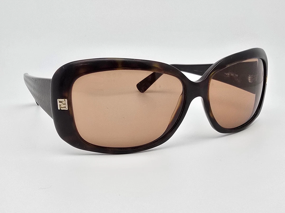 Fendi FS419 214 Tortoise Gold Monogram Frame Brown Lens 