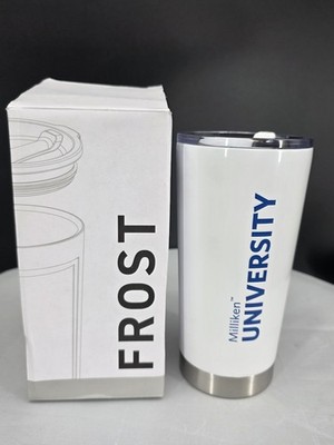 Milliken University 20oz Stainless Steel Tumbler White Insulated w Lid Boxed