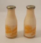 Vintage Syracuse Guernsey Dairy Co-Op, Inc. Milk Bottle Salt and Pepper Shakers