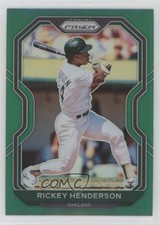 2021 Panini Prizm Tier II Green Prizm Rickey Henderson #157 HOF 0h6x