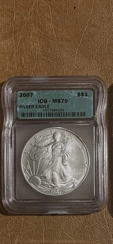 2007 Silver Eagle MS70 ICG CERTIFIED