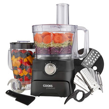 Cooks Professional 1000W Food Processor Blender Chopper Grater 3.5L in Black