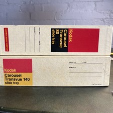 Vintage Kodak Carousel Transvue 220 Slide Tray With Original Box, Lot of 2