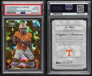 2023 Bowman U Chrome Sapphire Edition Selections Gold /50 Joe Milton III PSA 10