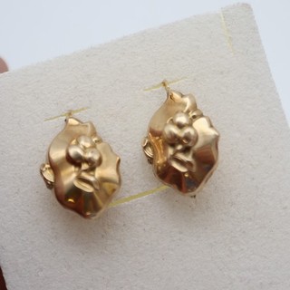 Historische Biedermeier Schaumgold Ohrhänger 19. Jhd. 25 mm = 2 6 g
