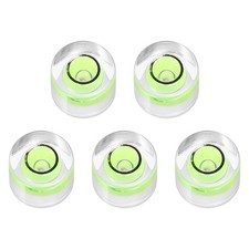 5pcs Round Bubble Level 8x5.5mm Mini Circular Bullseye Spirit Levels, Green
