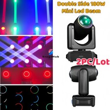 2PC/DJ Led Beam Light 2X60W RGBW Mini DMX512 Stage Moving Head Ring Effect Light