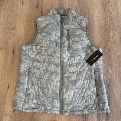 Eddie Bauer NWT Med Alpine Repel Pro Full Zip Packable Vest Chinois Green Leafy