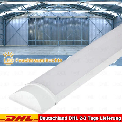 LEADGOODS Lámpara LED para habitación húmeda garaje lámpara de techo lámpara de bañera 30/60cm/90cm/120cm tubo