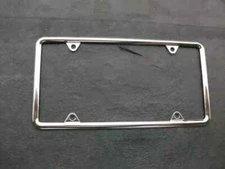 PLAIN CHROME LICENSE PLATE FRAME 1/4 FRAME VINTAGE CARS