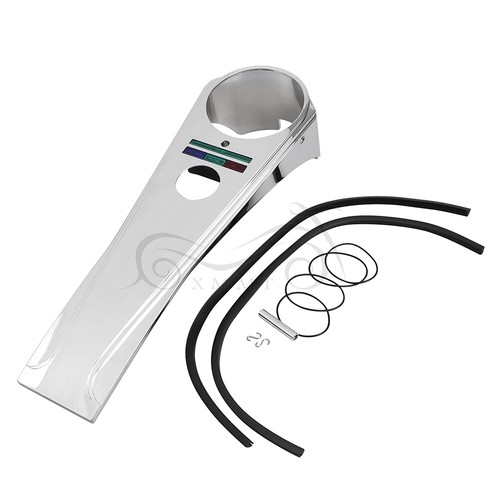 Chrome 19.6" Long Rider Style Dash Panel For Harley Electra Glide FLHTC FLHT - Bild 2 von 14