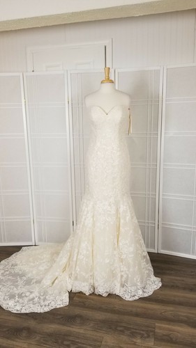 wedding dress size 14 color gold/ivory designer Allure Bridals - Picture 7 of 12