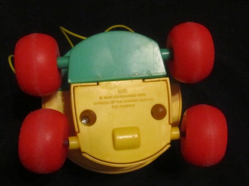 Vintage 1982 Fisher Price Lady Bug Pull String Along Toy 695 Orange Green Yellow - Picture 9 of 10