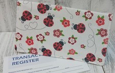 LADYBUGS Fabric Checkbook Cover Wallet Debit Card Registry Hand Made