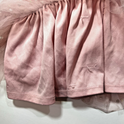 Wonder Nation Baby Girl Pink Tutu Skirt 3-6M Gold Glitter Polka Dot Mesh Ballet - Picture 4 of 6