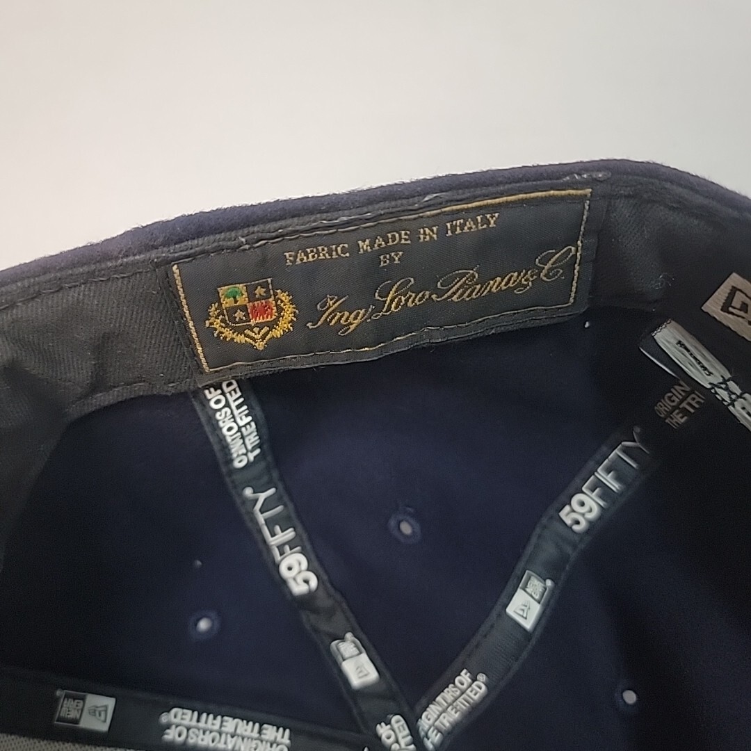 Supreme Loro Piana Box Logo New Era Navy Wool hat size 7 5/8 Supreme Loro Piana Box Logo New Era Navy Wool hat size 7 5/8