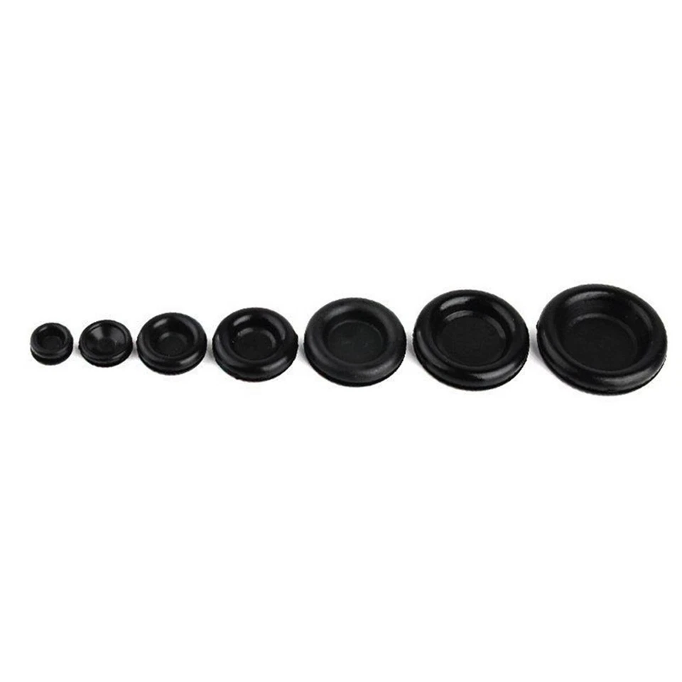 Car Rubber Grommet Firewall Hole Plug Set Electrical Wire Gasket Assortment Kit Foto 3 de 4