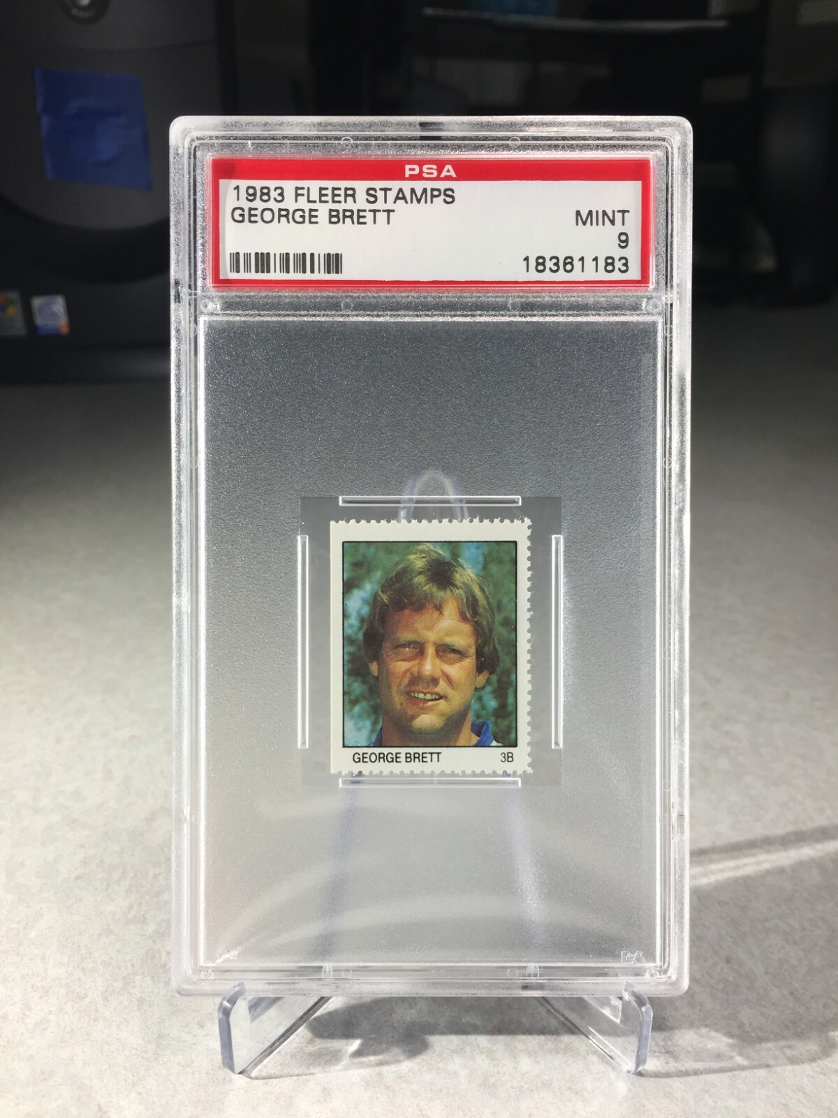 1983 Fleer Stamp George Brett - PSA 9 - Kansas City Royals