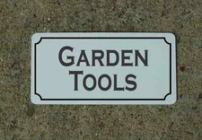 GARDEN TOOLS Metal Vintage Design Sign 6"x12" Texas Farm & Ranch Backyard