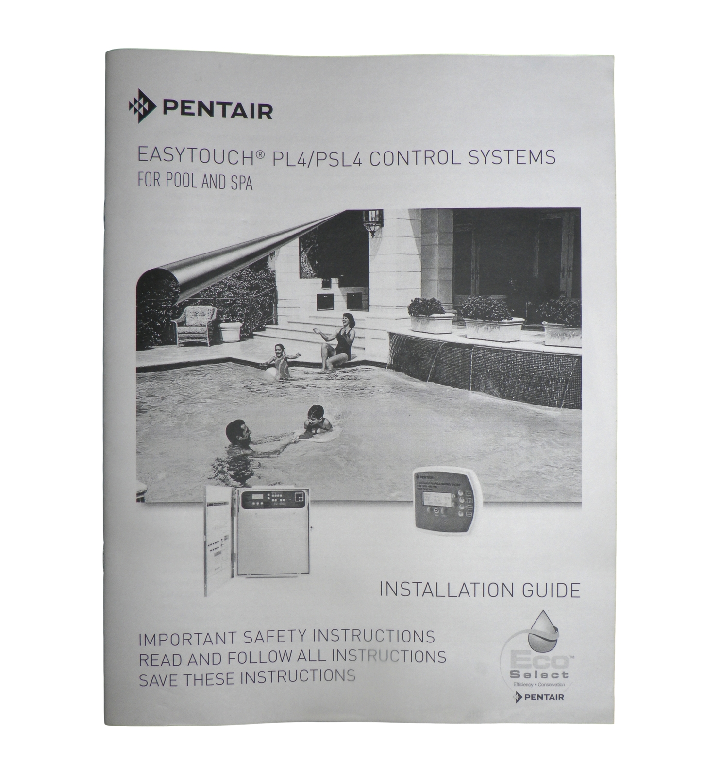Pentair 412254 Installation Guide for Pentair EasyTouch PL4/PSL4