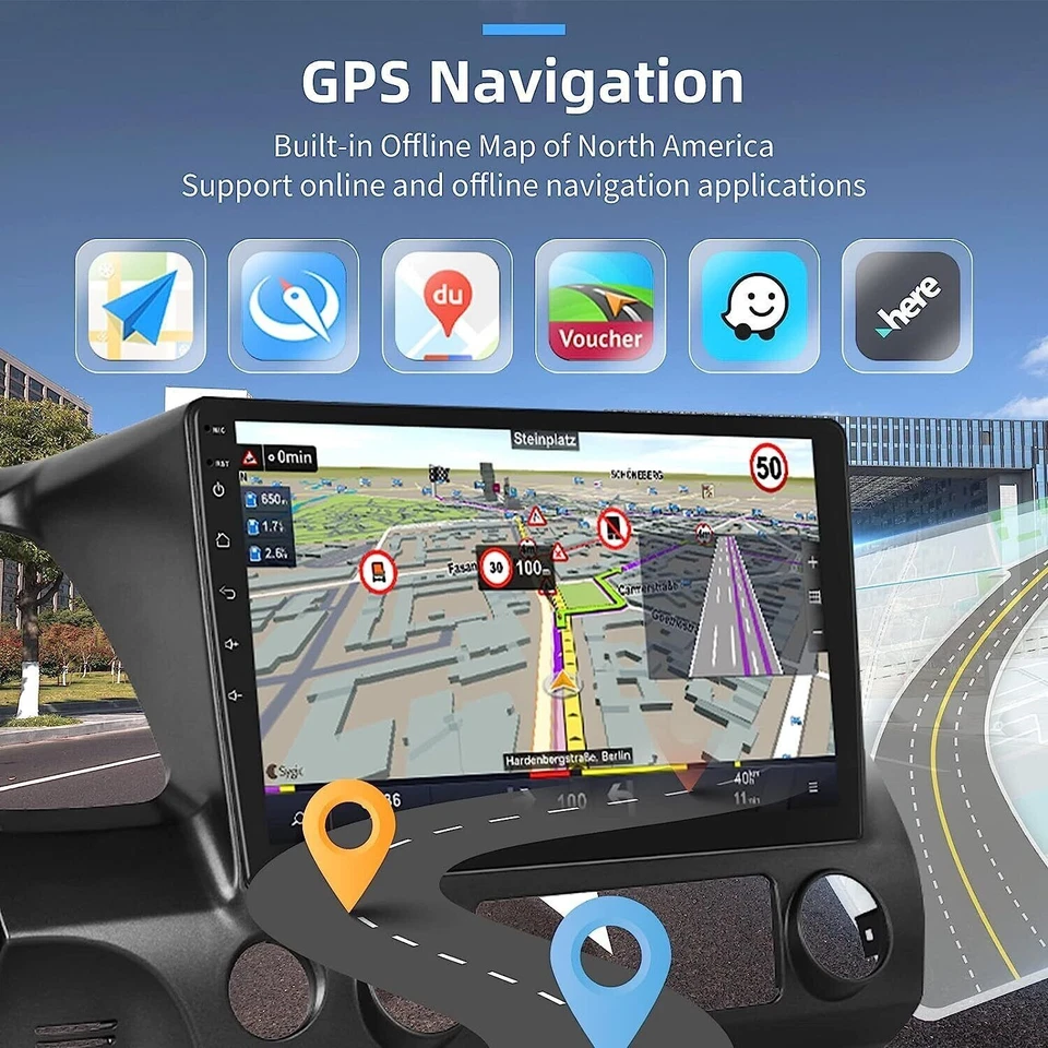 10.1" Car GPS For Honda Civic 2006 2007 2008-2011 Android 13 Radio Stereo 2+32GB - Image 4 of 4