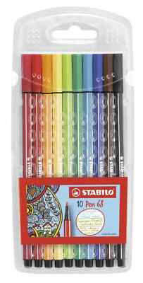 Stabilo Farbfaserstifte 68 - 10er Pack verschiedene Farben NEU