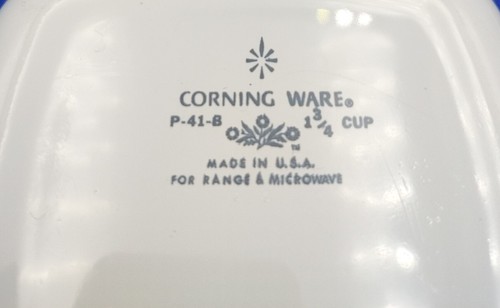 Corning Ware Blue Cornflower Petite Pan 1 3/4 Cup P-41-B 1969-1972 - Picture 7 of 7