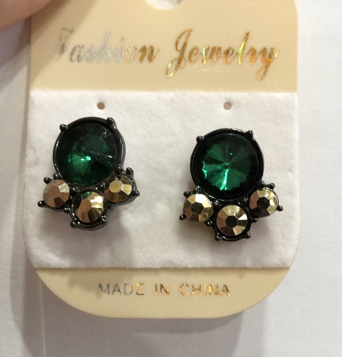 Fashion Earrings Kate Spade Emerald Stud Earrings Pavé Present