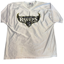 Vintage Baltimore Ravens Jersey Shirt Mens XXL Chalk Line Original Logo White