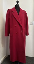 Rare 60’s Vintage Bickler Pure New Wool Pocket Ladies Red Coat Jacket Size 12 14