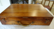 belle mallette de peintre ancienne bois fruitier antic painter case