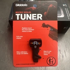 D'Addario PW-CT-14 Planet Waves NS Micro Violin Tuner Wide Calibration