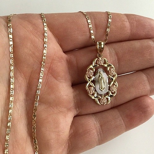 10K ORO CADENA DE LA ROSA DE GUADALUPE 