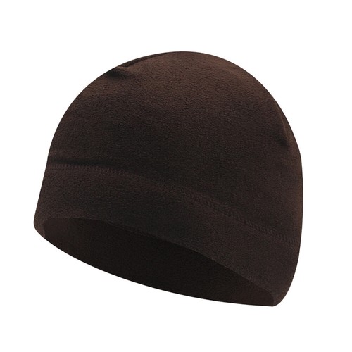 Men Women Beanie Hat Windproof Polar Fleece Watch Cap for Outdoor (Coffee ) - Foto 1 di 8